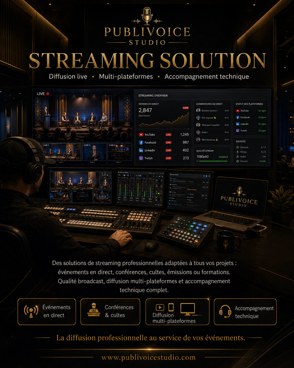 Streaming solution Publivoice