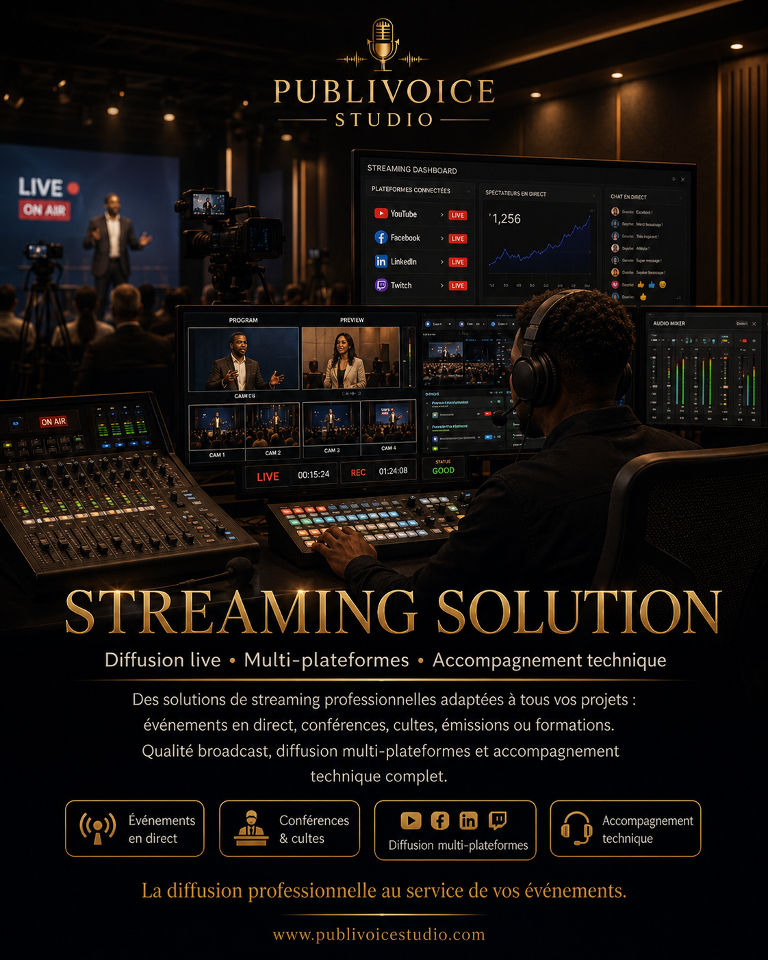 Streaming professionnel Publivoice